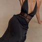 Charming Lace V-neck Prom Dress Sheath Halter-neck Evening Dress Long Formal Dress DP6689
