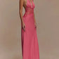 Charming Lace V-neck Prom Dress Sheath Halter-neck Evening Dress Long Formal Dress DP6689