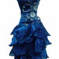 Vintage Shiny Beaded Spaghetti Strap A-Line Short Party Dress Cocktail Dress Homecoming Dress DP6468