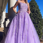 A Line Open Back Purple Lace Long Prom Dresses Formal Evening Dresses,DP0215