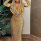 Mermaid Sequin Black Floor Length Black Girl Prom Dresses, DP2369