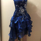 Vintage Shiny Beaded Spaghetti Strap A-Line Short Party Dress Cocktail Dress Homecoming Dress DP6468