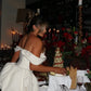 Sexy Ivory Satin Off-the-shoulder Sweetheart Short A-Line Party Dress Cocktail Dress Homecoming Dress DP6490