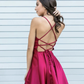 Simple Short Backless Green Prom Dress Formal Graduation Homecoming Dress, DP2382