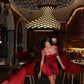 Vintage Burgundy Satin Spaghetti Strap Short A-Line Party Dress Cocktail Dress Homecoming Dress DP6489
