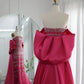 Vintage Glänzendes, perlenbesetztes, trägerloses Etuikleid im Cape-Design, langes Ballkleid, Abendkleid, DP6535