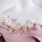 A-Line Off Shoulder Tulle Lace Champagne Long Prom Dress, Champagne Long Formal Dress MD057