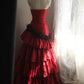 A-Line Sweetheart Neck Taffeta Burgundy Long Prom Dress MD078