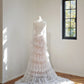 Ethereal A-Line Sweetheart Neck Lace White Long Wedding Dress, Sequin Prom Dress MD124