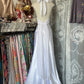 Ethereal A-Line Long Wedding Dress Hatler Neck Satin White Prom Dress MD164