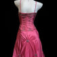 Elegant A-line Pink Halter Neck Long Evening Dress Sequins Satin Prom Dress MD242