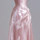 Ethereal A-line Pink Off-the-Shoulder Long Evening Dress Organza Prom Dress MD251