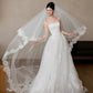 Elegant A-line Halter Neck Long Wedding Dress Lace White Prom Dress MD284