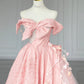 Ethereal A-line Sweetheart Pink Long Evening Dress Satin Prom Dress MD316