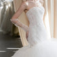 Elegant Mermaid Sweetheat Long Wedding Dress Tulle White Prom Dress MD336