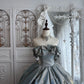Beautiful Ball Gown Off-the-Shoulder Sliver Evening Dress Satin Prom Dress MD364
