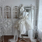 Lively A-line Halter Neck White Evening Dress Beaded Lace Prom Dress MD365