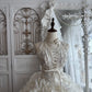 Elegant Ball Gown Strapless Neck Long Wedding Dress Pleated  Beaded Satin White Prom Dress MD394