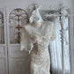 Elegant Mermaid Sweetheart Neck Long Wedding Dress Beaded Tulle White Prom Dress MD396