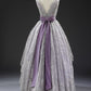 Beautiful A-line Round Neck Purple Evening Dress Lace Prom Dress MD408