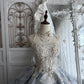 Elegant Ball Gown Off-the-Shoulder Blue Evening Dress Sequins Lace Prom Dress MD466