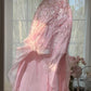 Elegant Sheath Strapless Neck Pink Evening Dress Sequins Chiffon Prom Dress MD476