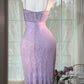 Elegant Sheath V Neck Pink Evening Dress Beaded Chiffon Prom Dress MD477