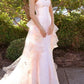 Vintage Pink Strapless Satin Mermaid 3D Floral Organza Prom Dress DP8446