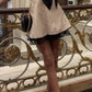 Vintage Beige Embroidery Strapless A-Line Short Party Dress Cocktail Dress Homecoming Dress DP6469