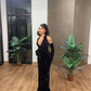 Mermaid Sequin Black Floor Length Black Girl Prom Dresses, DP2369