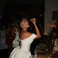 Sexy Ivory Satin Off-the-shoulder Sweetheart Short A-Line Party Dress Cocktail Dress Homecoming Dress DP6490