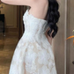 Strapless Sleeveless Lace A-Line Mini Homecoming Dress, DP2756