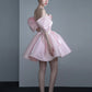 Cute Pink Off-the-shoulder Short A-Line Party Dress Cocktail Dress Homecoming Dress DP6492