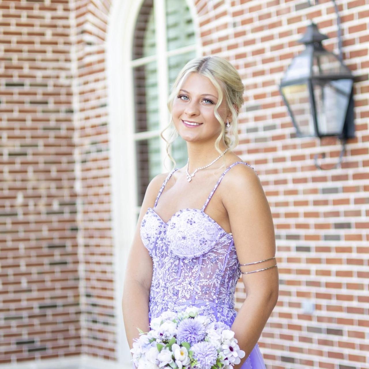 Robe de bal vintage lilas à paillettes et appliques, coupe trapèze, décolleté en cœur, longue robe de soirée formelle DP6635