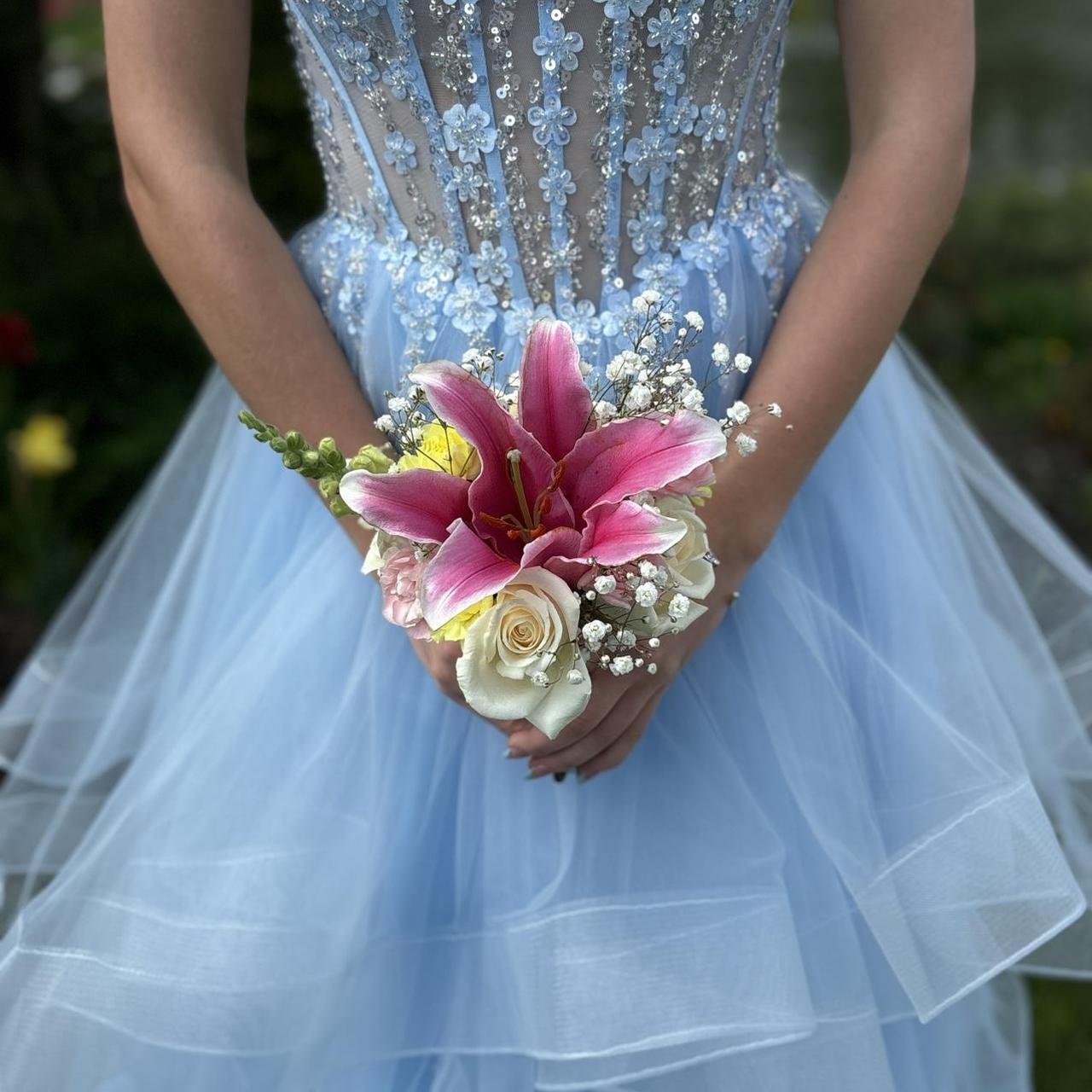 Robe de bal vintage en tulle bleu à bretelles spaghetti, robe de soirée longue trapèze, DP6641