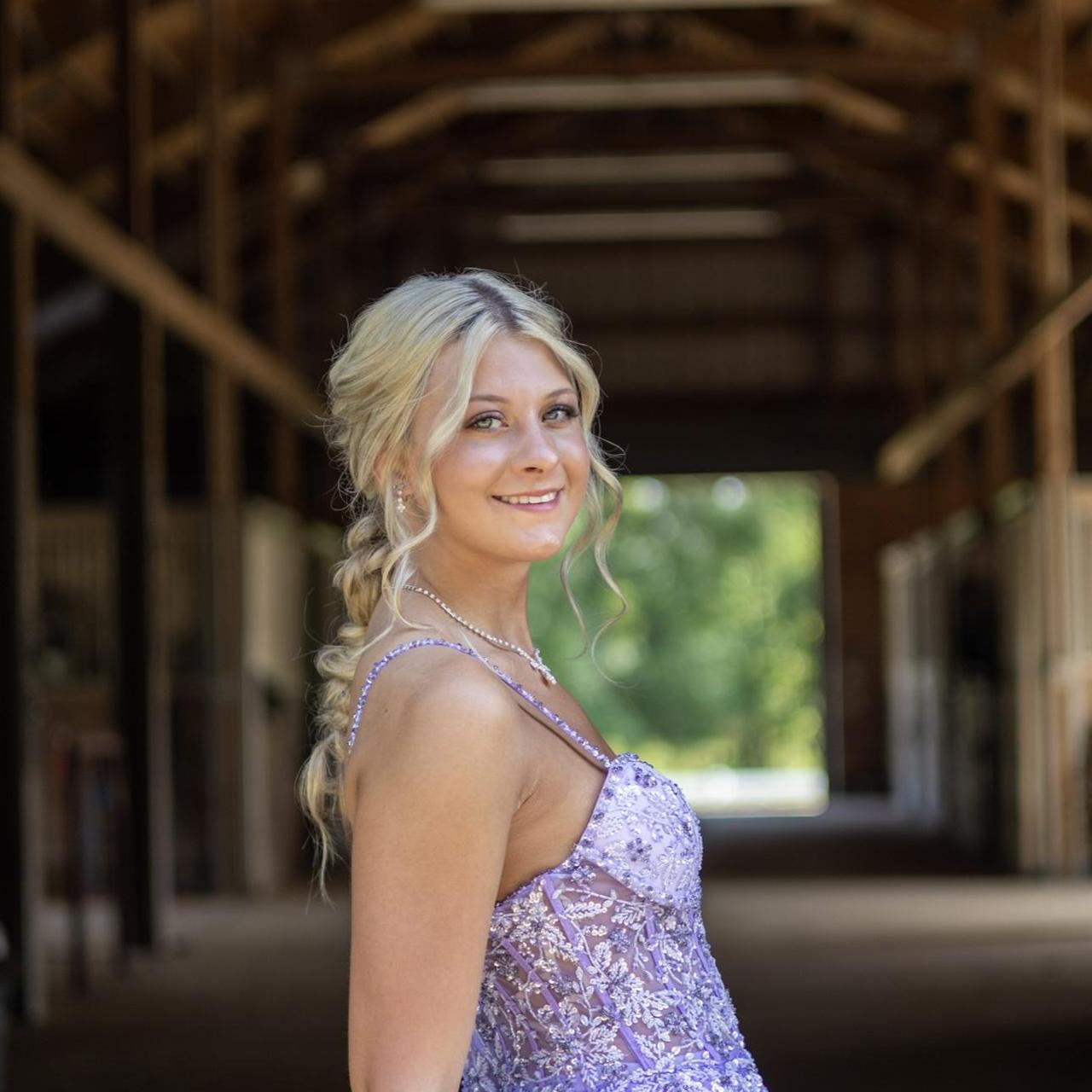 Robe de bal vintage lilas à paillettes et appliques, coupe trapèze, décolleté en cœur, longue robe de soirée formelle DP6635