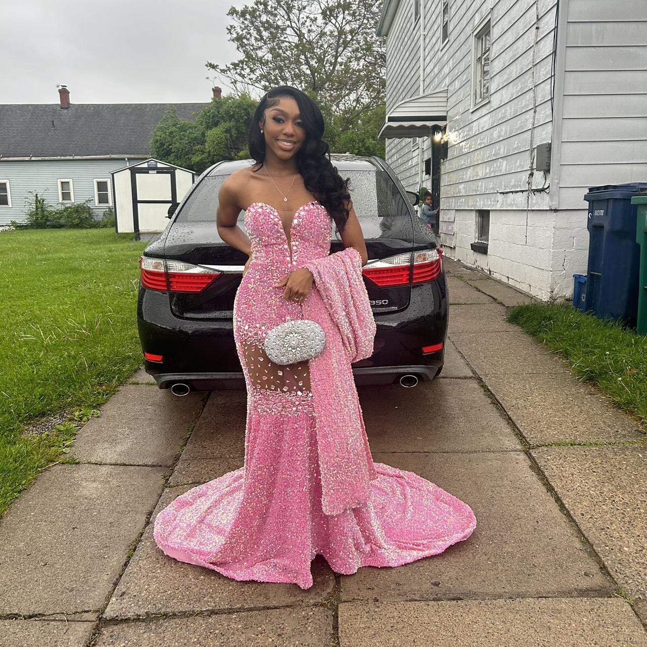 Vintage Pink Beaded Prom Dress Sweetheart Strapless Evening Dress Long Mermaid Formal Dress DP6637