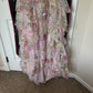 Vintage Pink Floral Sequin Prom Dress Spaghetti Strap Evening Dress Long Sheath Formal Dress DP6642