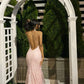 Enchanting Pink Lace Backless Mermaid Long Prom Dress Party Dress Evening Dress DP6491