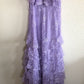Vintage Lilac A-Line Lace Tiered Prom Dress Party Dress Evening Dress DP6478