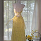 Shiny Yellow Sequined Sweetheart Chiffon A-Line Prom Dress Evening Dress DP6312