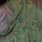 Gorgeous Green V-neck Glittering Beaded Spaghetti Strap Ruffles Chiffon A-Line Prom Dress Evening Dress DP6314