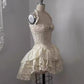 Vintage Beige Sweetheart Applique A-Line Elegant Tiered Homecoming Dress Party Dress Prom Dresses DP6152