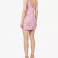 Retro Pink Sparkling Sequin V-neck Bodycon Homecoming Dress Party Dress DP6156