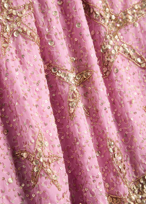 Retro Pink Sparkling Sequin V-neck Bodycon Homecoming Dress Party Dress DP6156