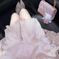 Vintage Pink Irregular Shoulder Strap A-Line Satin Short Party Dress Cocktail Dress Homecoming Dress DP6502