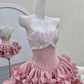Vintage Pink Sweetheart Ruffle A-Line Tiered Short Party Dress Cocktail Dress Homecoming Dress DP6503