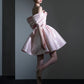 Cute Pink Off-the-shoulder Short A-Line Party Dress Cocktail Dress Homecoming Dress DP6492
