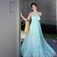 Simple Fashion Mint Green Ruffled Hem Design A-line Beach Holiday Halter Dress, DP5930