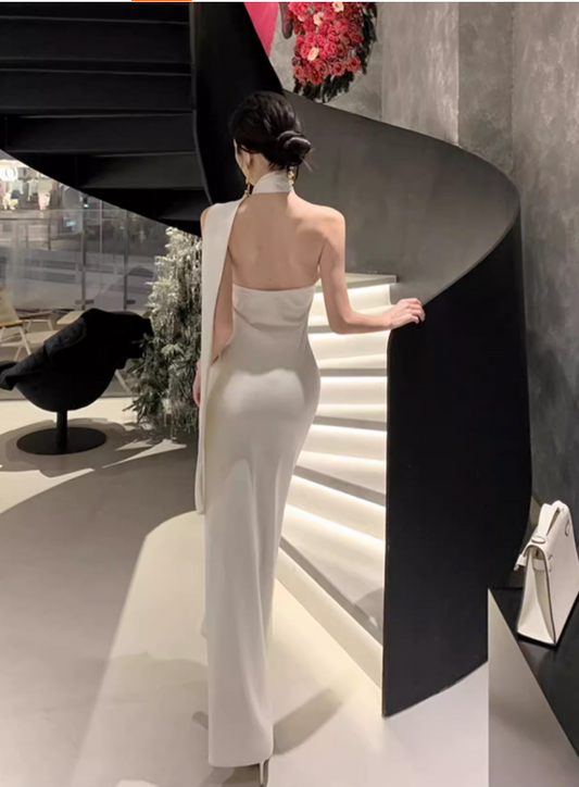 Simple Fashion 3D Flower Mermaid Design Elegant A-line Prom Dress , DP5931